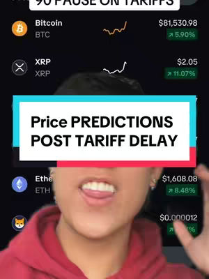 A selfie-style video cover image featuring a person with their tongue out. They are wearing a red hoodie. The background shows a dark interface with cryptocurrency data, including Bitcoin, XRP, and Ethereum values. Text overlays display the video title. The layout is dominated by the person, with the background elements providing context.