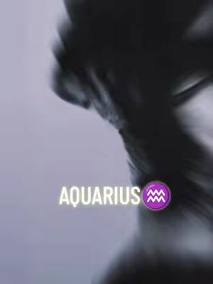 The cover image features a blurred, abstract background in shades of purple and gray. Overlaid on this is the word "AQUARIUS" in white, stylized text, and a circular graphic featuring the Aquarius symbol in purple and white.