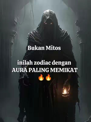An image of a dark, hooded figure standing in a dark, stylized environment. The figure has glowing red eyes and holds a small light, and text overlays the image, written in Indonesian.
