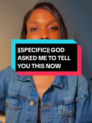A medium shot features a Black woman in a denim jacket, looking directly at the camera. A rectangular overlay in teal, red, and black contains white text. The background appears neutral.