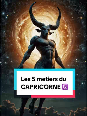 The cover image features a dark, muscular, anthropomorphic goat-like figure with large horns, standing centrally against a background of a swirling, golden-colored galaxy. The figure has a confident pose, and below it, a rectangular text overlay in shades of blue, white, and pink displays text.