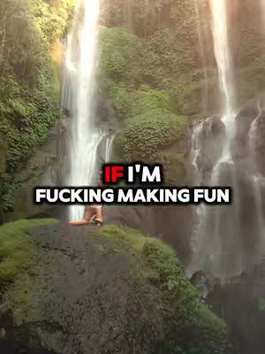 A scenic image showcasing a waterfall cascading down into a lush green landscape with visible text overlayed.