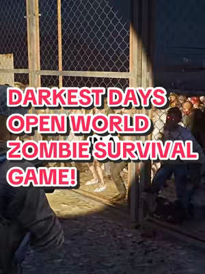 The cover image shows a scene from a zombie survival game. In the foreground, there's a blurry figure, possibly the player character, looking out. Behind them, a chain-link fence and a metal gate dominate the middle ground, with a horde of zombies pressing against it. The composition is vertical, focusing on the game's action and setting. The color palette leans towards dark tones, with the zombies' illuminated eyes providing a stark contrast.