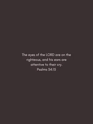 A minimalist cover image featuring a dark brown background. Centered in the image is a short quote in white text from Psalms, along with the reference. The text style is clean, and the overall composition is simple and direct.
