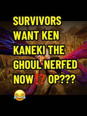 The cover image features text overlays against a dark background with a scene from a video game, possibly Dead by Daylight, with a character resembling Kaneki from Tokyo Ghoul.