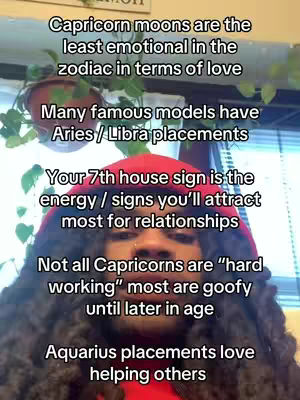 The cover image shows a selfie of a person wearing a red hoodie, with overlaid text in white, giving astrology tips.