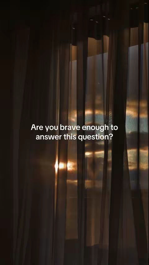 The image features a vertical composition dominated by dark brown, semi-transparent curtains. Through the gaps in the curtains, a bright, warm light, likely sunlight, streams in, creating a stark contrast. Inside the image text is displayed in white over the curtain.