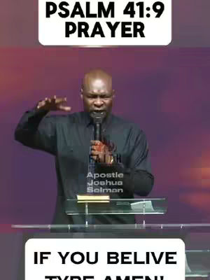 The cover image features a man speaking into a microphone on a stage. Text overlays are placed at the top and bottom of the image. The background is a blurry mix of purple and maroon.