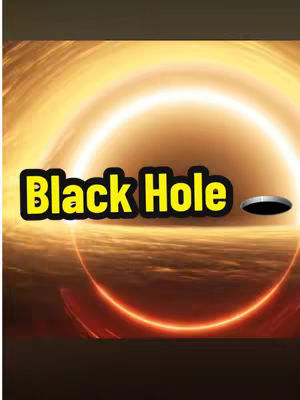 The cover image shows a stylized depiction of a black hole. The background is a blurred, glowing orange and yellow. The text "Black Hole" is prominently displayed in a yellow font with a black outline. To the right of the text, there is a small, black disc shape, which represents the black hole itself. The composition is minimalistic and the title grabs the eye.