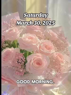 A bouquet of light pink roses and delicate pink flowers, softly styled with a light colored background.