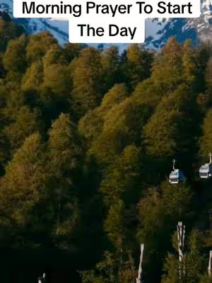 A scenic image of a verdant hillside covered in lush trees. In the background, snow-capped mountains are visible, and the upper part of the image features text overlaid within a white rectangular box. Cable car cabins are present at the bottom, suggesting a mountain resort setting.