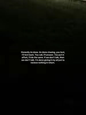 A dark background with slightly blurred edges. Centered on this background is a block of white text, containing a message about a relationship ending.