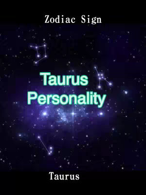 An image against a starry background, with constellations and nebulae. Central text reads 'Taurus Personality' in a bright, glowing green font. Above it, 'Zodiac Sign', and below, 'Taurus'.