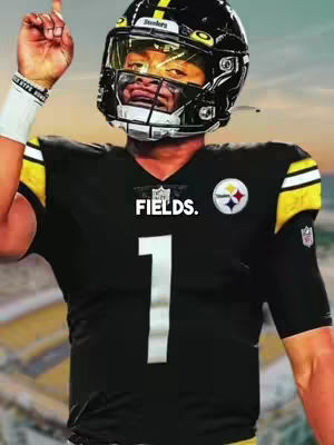 The cover image shows a football player in a Steelers uniform, with a determined expression, and a finger pointing upwards. The image is well-lit and focuses on the player from the chest up. The colors are dominated by black and yellow, typical of the team's colors.