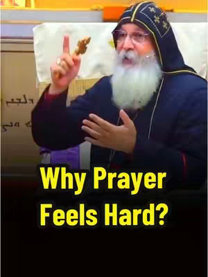 The image features a man with glasses and a white beard, dressed in religious attire, addressing the viewer while holding a gold object. Text overlayed on a black background states the video's question theme.