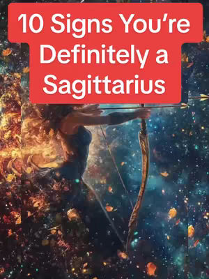 The cover image features a celestial or fantasy scene with text overlayed. A woman is depicted in the foreground, holding a bow and arrow in a poised stance, suggesting she is an archer or warrior. The background is a swirl of blues, oranges, and gold, possibly representing a cosmos or ethereal environment, with stars and glowing elements. The text overlay identifies the content as related to astrology.