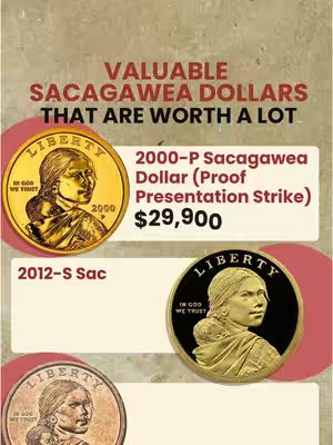 The cover image showcases a layered layout. The primary background uses a gradient in shades of brown and beige, possibly resembling aged paper. Overlaid on this are white rectangular sections containing text and images. In the center, a prominent image of a gold coin with the profile of a woman dominates, accompanied by text indicating its value ($29,900). Additional coins are also placed on the cover image creating visual interest, along with headings. The color palette is warm, using gold, brown, and white to create a vintage look.