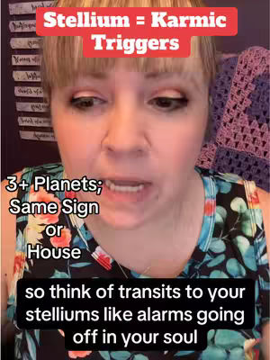 A woman with blonde hair and a dark floral top is speaking directly to the camera. Text overlays in red and black appear on the image, creating the hook.