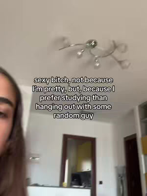 The cover image is a selfie-style shot focusing on the upper body and face of a person. The person's face fills the left side of the frame, and the background includes parts of a room. Text is overlaid on the image in a white font, describing the view.
