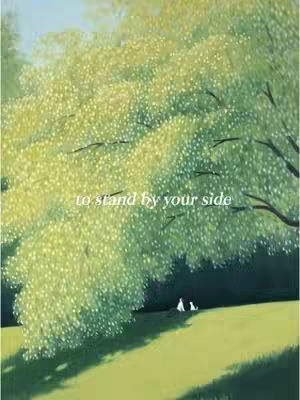 An artistic painting of a tree with a lush green canopy and a grassy hill, with text overlaid on the image.