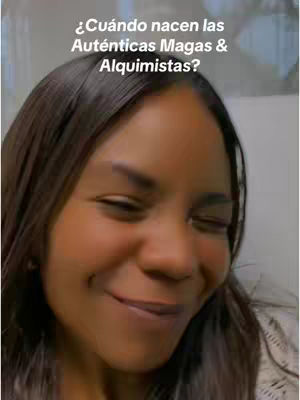 A medium shot features a woman with dark hair and a warm complexion. She is smiling with her eyes closed, the focus of the shot. Above her, superimposed text is visible.