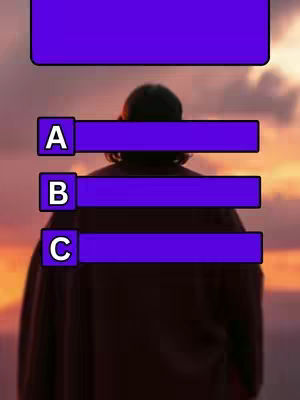A person seen from behind, standing and looking forward, with a purple box above their head and 3 other purple boxes below. The background is an orange and golden sky.