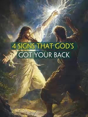 The cover image is an illustration of two figures in a dramatic setting. One figure is depicted as Jesus, with long hair and a flowing white robe, reaching out to a man who seems to be falling or in distress. The background shows a bright light and dynamic energy, possibly implying divine intervention or a moment of enlightenment, with a textured and moody effect with darker tones.