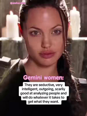 The cover image features a close-up of Angelina Jolie's face, likely from the film Lara Croft: Tomb Raider, with a quote overlay. The lighting is consistent with a movie scene, and the background is slightly blurred.