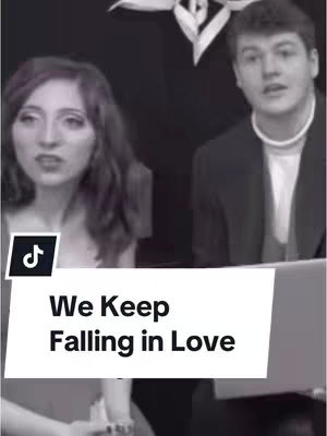A black and white image of a woman and a man looking directly at the camera, the woman on the left and the man to her right. A white bar at the bottom contains overlaid text.