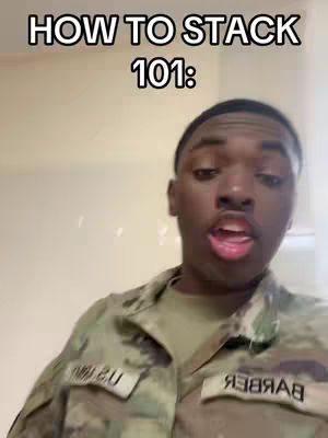The cover image features a young Black man in a military uniform. Overlayed text at the top reads 'HOW TO STACK 101:'. The man is speaking, mouth open, with a plain background.