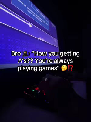 The image shows a person holding a gaming controller in a dim, shadowy room. A computer monitor displays a blue and white interface, possibly a game or application. Text overlays are added to the cover image.