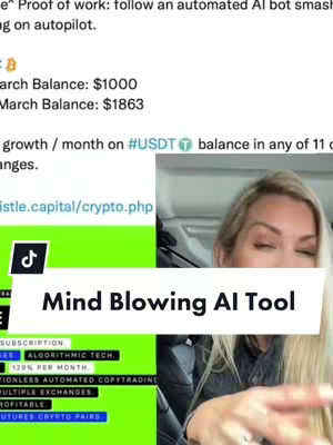 The cover image features a woman looking towards the right, with a partial view of what seems to be a screen on the bottom-left. A text overlay says "Mind Blowing AI Tool".