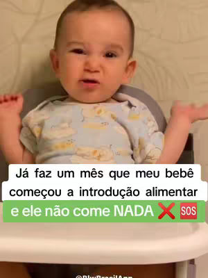 A baby with a surprised expression sits in a high chair positioned at the bottom of the frame. Over the baby is a graphic with text that is formatted in a white box over a bar, and the background consists of slightly out-of-focus, neutral tones.
