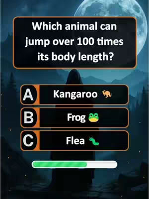 A vertical graphic with a dark gradient background, featuring a quiz question in a rectangular black box at the top. Below, three answer options are presented in rectangular boxes with different letters. The overall layout resembles a quiz interface.