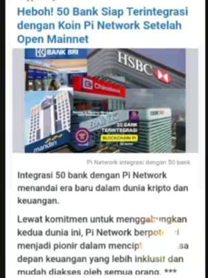The cover image is a screenshot combining information from various sources. The top features text overlay, alongside logos of multiple banks (Bank BRI, HSBC, etc.).