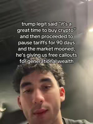 A selfie-style video with a young man speaking, overlaid with text on the screen. He is in front of what appears to be a plain wall. The text at the top is white against a dark gray background. The lighting seems natural, highlighting the man's face and hair. The overall composition is simple, focusing on the speaker and the message.