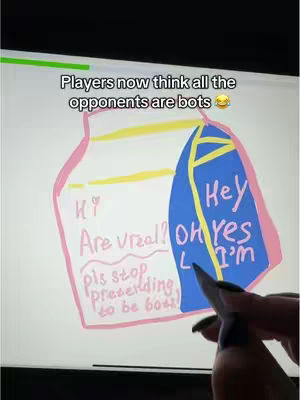 The cover image displays a screenshot from a digital drawing app. A cartoon-style drawing of a milk carton is the main subject. It has the drawing of a blue face with the text "Hey oh yes i'm" , and there is a pencil next to it. The drawing has text bubbles and hearts. The background is the iPad's interface, with a white background. The hand holding the Apple Pencil provides a sense of interactivity and context to the scene.