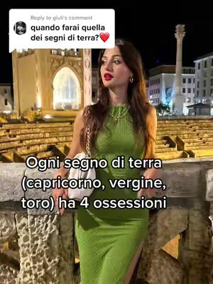 A young woman stands outdoors at dusk, wearing a green dress and holding a white handbag. The background shows an urban setting, with text overlays in a speech bubble and along the bottom of the image.