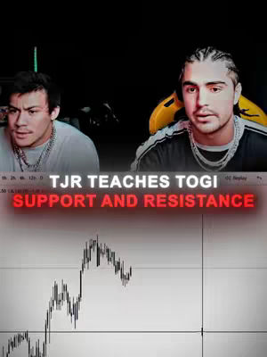 The cover image is a split-screen with two men on the top, and a stock chart at the bottom. The men are looking at the screen watching the market. Hook text is added over the lower part.