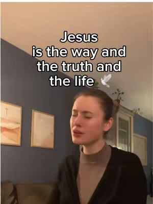 The cover image shows a woman singing. Text is added to the image, reading 'Jesus is the way and the truth and the life' with a dove graphic on the right.