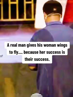 The image shows a man from the back, wearing a blue shirt, with a text overlay conveying an inspirational message about relationships.
