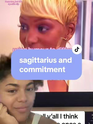 The cover image is a vertical shot with a split composition. The bottom half features a person with dark curly hair holding a hand to their face. The top half shows a still from a video of a woman with blonde hair with text overlay and logo.