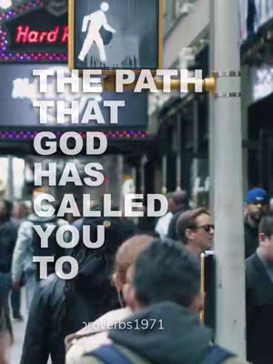 Cover image of a street scene framed with blurred buildings and people. Text overlays the image with a message and bible verse in white font. A pedestrian crossing sign is in the center of the image.