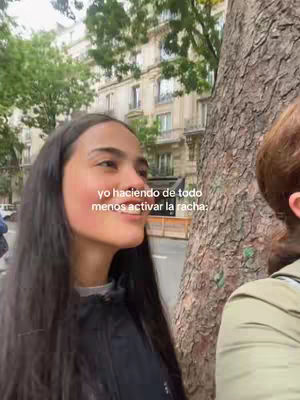 The cover image shows a young woman looking toward the left with layered text overlay. She is standing outside. The background has trees and buildings. A large tree trunk is in the immediate right foreground.