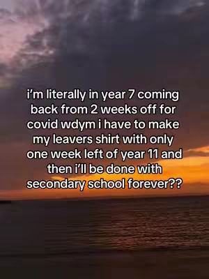 The cover image shows a sunset scene over an ocean or lake, with shades of orange, purple, and blue filling the sky. Text overlayed on the image in white font.