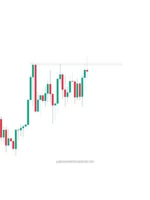 A white background is on display and in the middle of the screen, you can see a red and green candlestick chart.