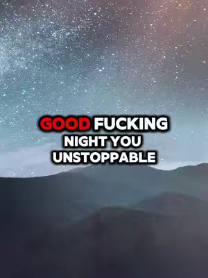 An image of a starry night sky over a dark mountain range, with overlaid text in a bold, outlined font.