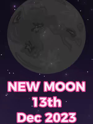 A celestial-themed graphic shows a stylized gray moon set against a deep purple night sky filled with tiny white stars. Overlayed at the bottom of the image is vibrant text in a pink and white design, indicating what the video is about.