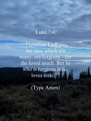 The image is a scenic shot featuring a sky gradient from light blue to darker blues, suggesting dusk or dawn. Below, there's a blurred landscape of hills and possibly trees. Overlaid on the sky are the Bible verse text. Overall, the composition uses soft colors and natural elements to create a calming effect, and the text is clean and centered, ensuring readability.