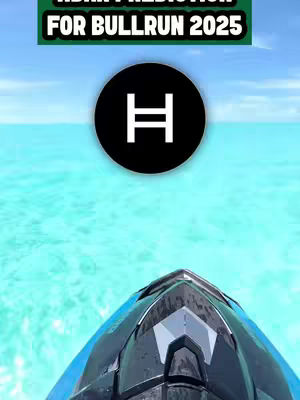 An aerial view of a boat cutting through turquoise water under a clear blue sky. Overlayed are a green bar containing bold white text, and a black circular logo in the middle of the image. The front of the boat fills the lower third of the frame, showing its dark, angular design.